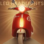 🛵❤️ Vintage Electric Ride-On Scooter për Fëmijë - Red Edition (3-Wheel, Music & LED) - Figura 3