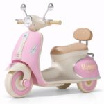 🛵💗 Motorcycle Vintage Kids – Pink Classic 6V 👶✨