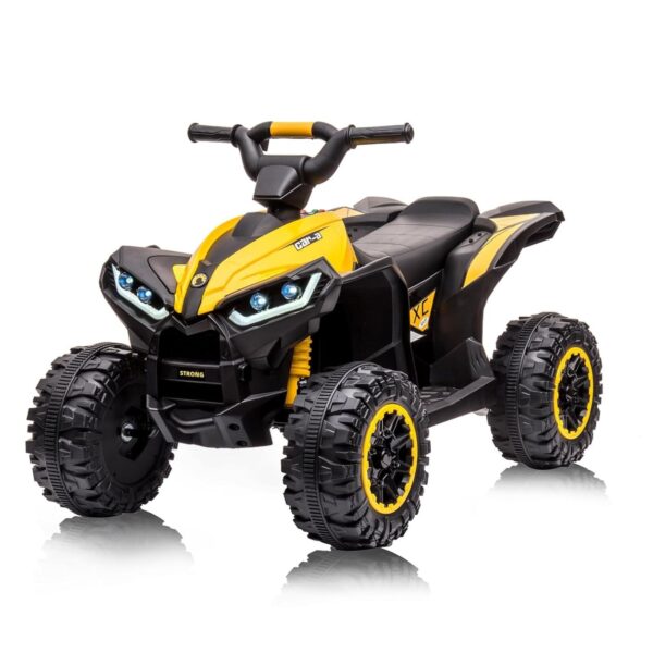 🟡🏎️ ATV Elektrik për Fëmijë 12V 4x4 - Kids RideOn Quad me Telekomandë (Yellow / Red)
