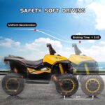 🟡🏎️ ATV Elektrik për Fëmijë 12V 4x4 - Kids RideOn Quad me Telekomandë (Yellow / Red) - Figura 5