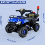 🚓🔵 MotorGenic ATV Policie Elektrik 6V për Fëmijë - 4 Rrota me Drita LED & Tinguj Realistë (Copy) - Figura 3