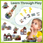 🧲🧱 iPlay, iLearn Magnetic Blocks - Set Ndërtimi Magnetik 62 Copë (STEM Edukativ) - Figura 6