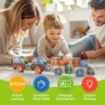 🧲🧱 iPlay, iLearn Magnetic Blocks - Set Ndërtimi Magnetik 62 Copë (STEM Edukativ) - Figura 5