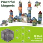 🧲🧱 iPlay, iLearn Magnetic Blocks - Set Ndërtimi Magnetik 62 Copë (STEM Edukativ) - Figura 3