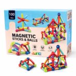 🧲🌈 Magnetic Sticks & Balls Set - 100 Pjesë (STEM Construction Toy) - Figura 2
