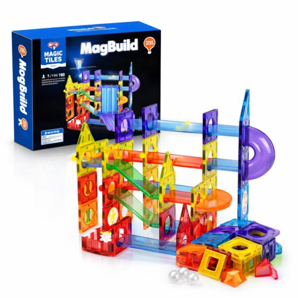 🧲🏗️ Magic Tiles Magnetic Building Set - 110 Pjesë me LED (STEM Educational Toy)