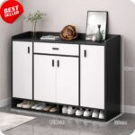 🖤 Dollap Modern për Këpucë me Sirtar & Dyer - Organizues për Hyrje (120×30×80 cm) - Figura 2