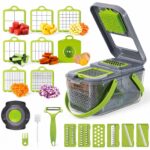 🥗 Prerëse Multifunksionale për Perime 16-në-1 me Enë - Mandoline Slicer & Chopper