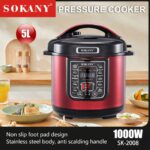 🍲 Sokany Multicooker Elektrik 5L - Tenxhere me Presion Digjitale 1000W - Figura 3