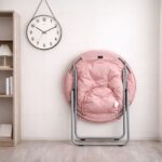 🪑 Karrige Moderne Relax - Saucer Chair me Lesh Artificial (Foldable, Grey) - Figura 4