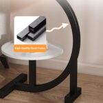 🪑 Tavolinë Anësore Rrethore 2 Nivele - Coffee Table Moderne me Raft (40×40×60 cm) - Figura 4