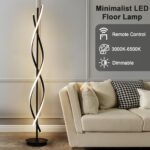 💡 Llambë Dyshemeje LED Moderne Spiral - Me Telekomandë & Dimmable (3 Ngjyra) - Figura 3