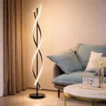 💡 Llambë Dyshemeje LED Moderne Spiral - Me Telekomandë & Dimmable (3 Ngjyra)