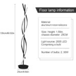 💡 Llambë Dyshemeje LED Moderne Spiral - Me Telekomandë & Dimmable (3 Ngjyra) - Figura 5