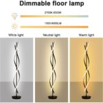 💡 Llambë Dyshemeje LED Moderne Spiral - Me Telekomandë & Dimmable (3 Ngjyra) - Figura 4
