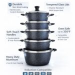 🍳 Set Tenxheresh Premium 10 Pjesë - Granite Non-Stick (Induksion)