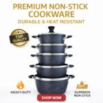 🍳 Set Tenxheresh Premium 10 Pjesë - Granite Non-Stick (Induksion) - Figura 3