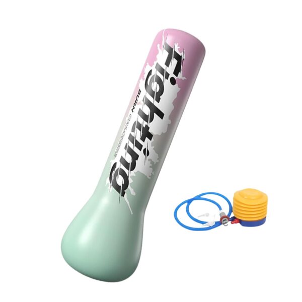 🥊 Thes Punching për Fëmijë - Inflatable Boxing Bag me Pompë (Rozë)