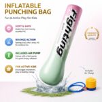 🥊 Thes Punching për Fëmijë - Inflatable Boxing Bag me Pompë (Rozë) - Figura 3