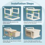 🗂️ Raft Organizues Plastik me 3 Sirtarë - Dizajn Modern & Praktik - Figura 6