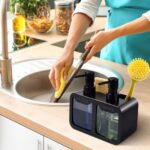 🧼 Dispenser Sapuni 4 në 1 për Kuzhinë - Me Mbajtëse për Sfungjer & Furçë - Figura 2