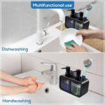 🧼 Dispenser Sapuni 4 në 1 për Kuzhinë - Me Mbajtëse për Sfungjer & Furçë - Figura 8