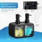 🧼 Dispenser Sapuni 4 në 1 për Kuzhinë - Me Mbajtëse për Sfungjer & Furçë - Figura 5