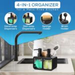 🧼 Dispenser Sapuni 4 në 1 për Kuzhinë - Me Mbajtëse për Sfungjer & Furçë - Figura 7