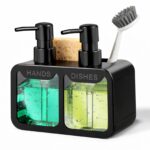🧼 Dispenser Sapuni 4 në 1 për Kuzhinë - Me Mbajtëse për Sfungjer & Furçë