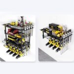 🛠️ Organizues Veglash për Mur - Raft Metalik 2 Shtresor me Mbajtëse për Drill (60 cm) - Figura 4