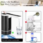 💧Dispenser Uji Elektrik për Bidon (USB Rikarikueshëm, Portable i Zi) - Figura 4
