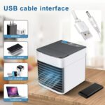 ❄️ Mini Air Cooler Portativ – Ftohës Ajri me Ujë & Akull (7 Ngjyra LED) - Figura 2