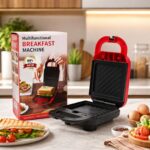 🥪 Sanduiçierë Elektrike 800W - 2 në 1 për Sanduiçe & Waffle