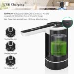 💧Dispenser Uji Elektrik për Bidon (USB Rikarikueshëm, Portable i Zi) - Figura 3