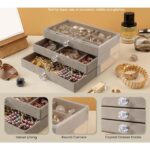 Kuti Elegante për Bizhuteri 3 Nivele - Jewellery Organizer Stil Luksoz 💎✨ - Figura 5