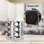 Organizues Erëzash Rrotullues me 12 Kavanoza - Spice Rack 360° prej Çeliku Inox (Silver) 🧂✨ - Figura 4