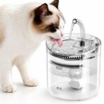 💧🐾Automatik Dispenser Uji për Kafshë 1.8L - Cat & Dog Water Fountain me Filtrim & Pompë Silent (Transparent)
