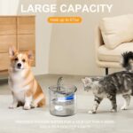 💧🐾Automatik Dispenser Uji për Kafshë 1.8L - Cat & Dog Water Fountain me Filtrim & Pompë Silent (Transparent) - Figura 8