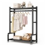 Raft për Rroba Metalik Heavy-Duty (Clothes Rack me Dy Shtylla & Raft Poshtë) - Figura 3