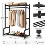 Raft për Rroba Metalik Heavy-Duty (Clothes Rack me Dy Shtylla & Raft Poshtë) - Figura 2