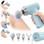 💆‍♀️ Mini Massage Gun Portative - Pajisje Masazhi për Relaksim & Lehtësim Dhimbjeje (4 Koka)