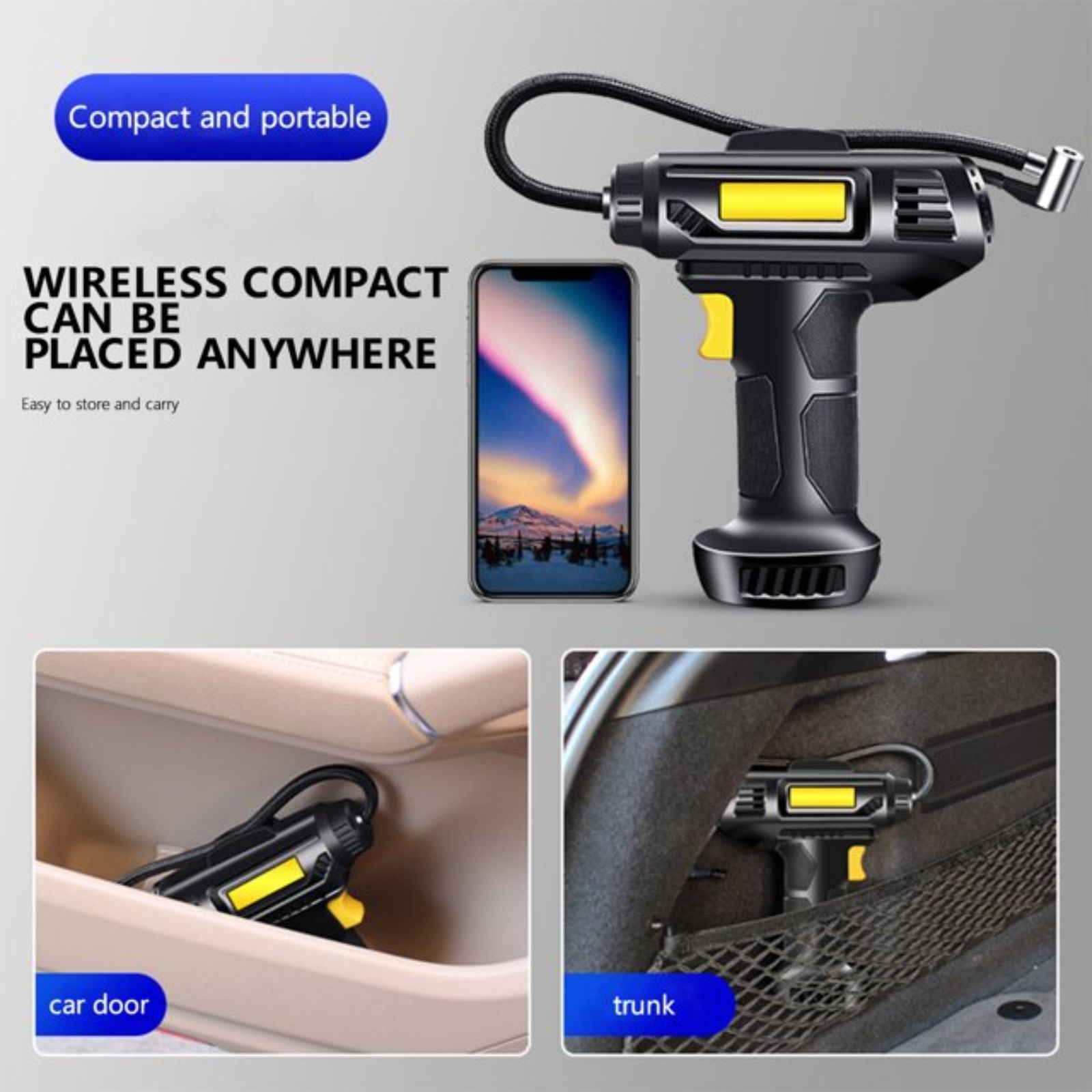 🚗 Digital Air Compressor - Kompresor Ajri 120W me Ekran Digital & Auto Stop 2.5 bar - Figura 3